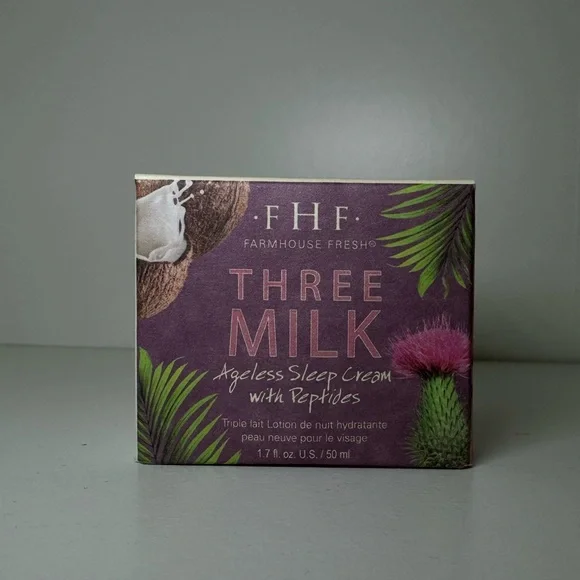 Farmhouse Fresh Three Milk Ageless Sleep Cream with Peptides *NEW* 1.7oz / 50ml - Picture 2 of 3